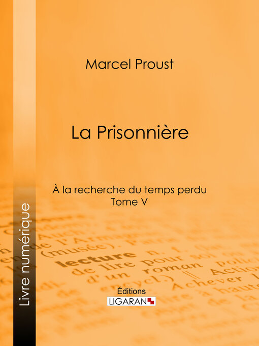 Title details for A la recherche du temps perdu by Marcel Proust - Available
